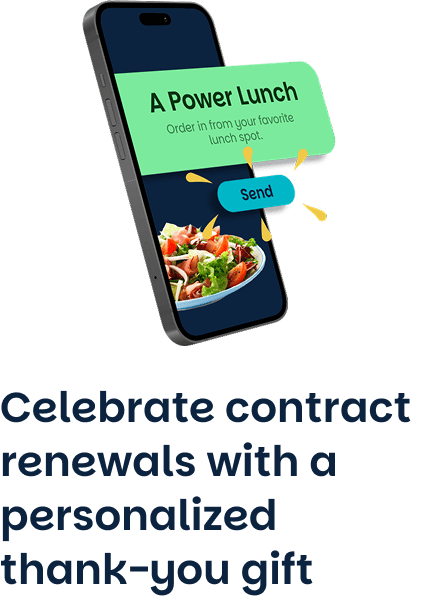 Brighten a busy client’s day by sending them a meal.