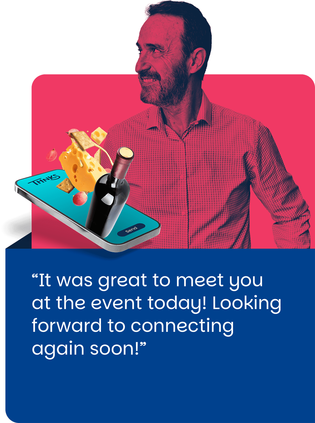 Man on red background