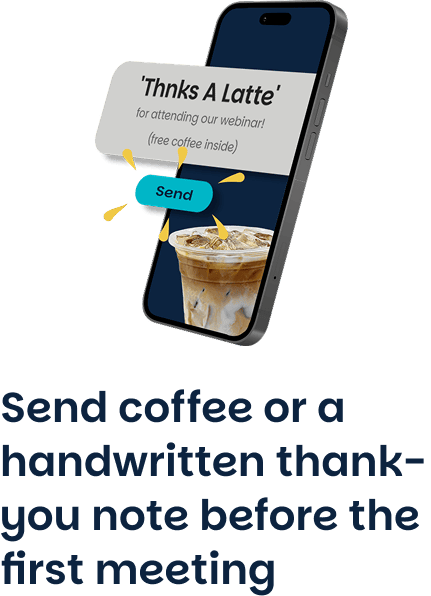 Send coffee or a handwritten thank-you note