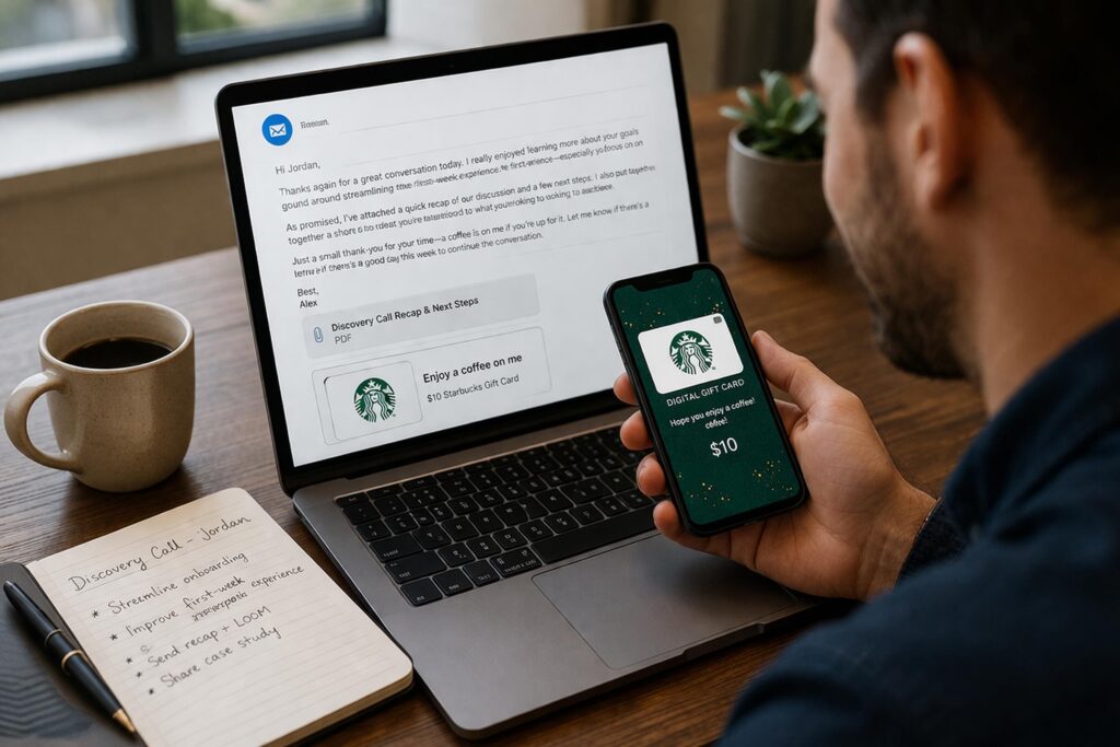 Person using laptop and smartphone.